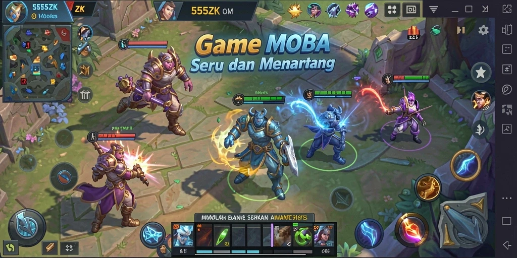 Tampilan gameplay seru <strong>555ZK</strong> dengan karakter unik.