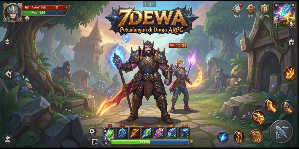Screenshot gameplay menunjukkan aksi seru dalam petualangan ARPG.