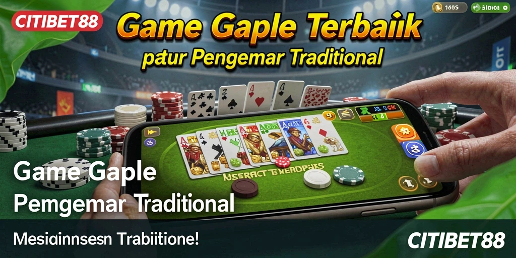 Tampilan gameplay Gaple seru di CITIBET88.
