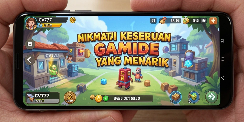 Screenshot utama CV777 menampilkan gameplay Idle yang menarik dan penuh warna.
