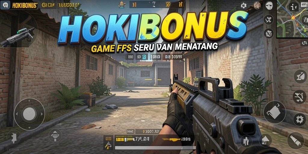 Screenshot HOKIBONUS menampilkan aksi menembak yang mendebarkan.