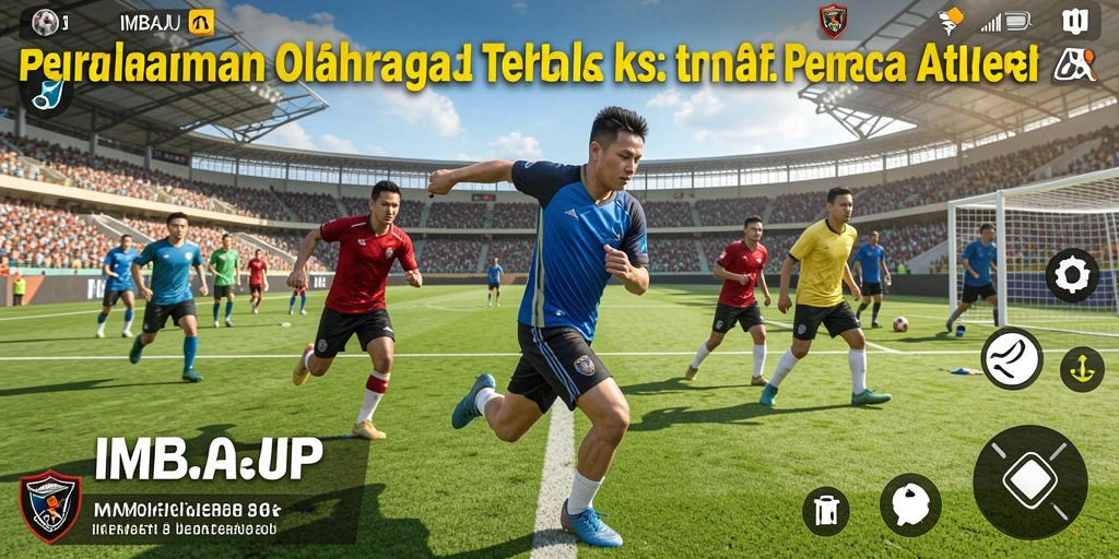 Screenshot gameplay IMBAJP yang menampilkan kompetisi olahraga yang mendebarkan.