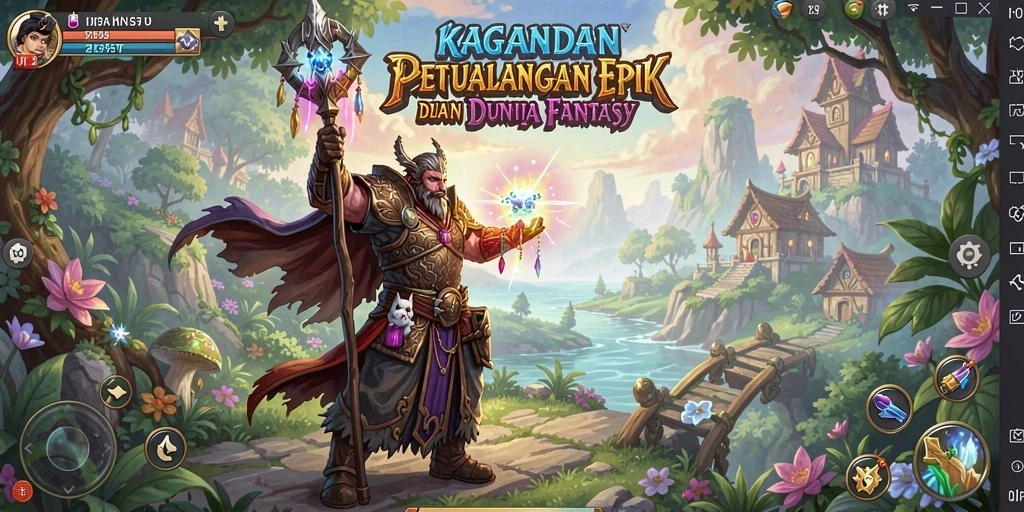 Tampilan gameplay KAGANDAN dengan pertarungan seru dan karakter menarik.