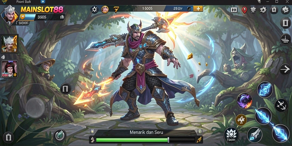 Tampilan gameplay seru dalam MAINSLOT88, menampilkan aksi RPG menarik.