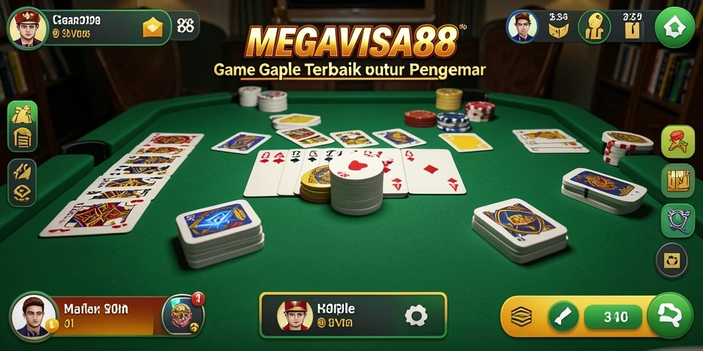 Tampilan gameplay Gaple seru dan interaktif dari MEGAVISA88.