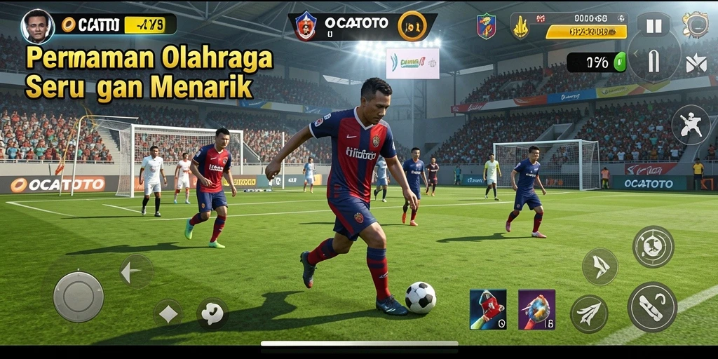 Tampilan gameplay OCATOTO yang seru dan kompetitif.