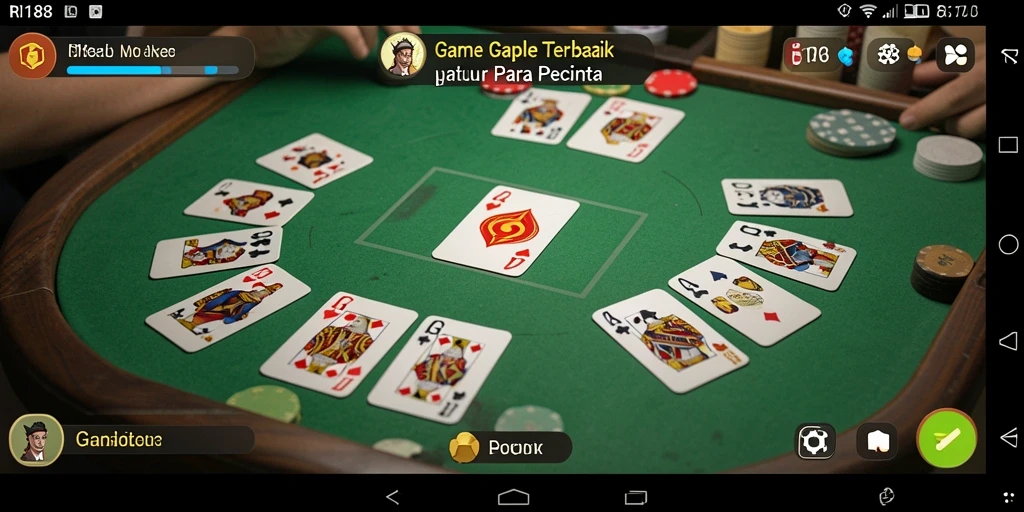 Screenshot menunjukkan gameplay seru Gaple di RI188.
