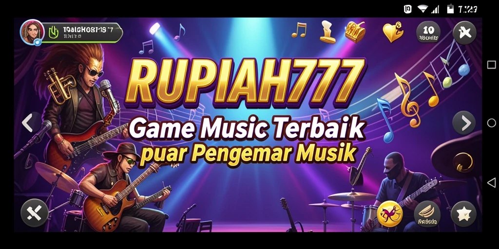 Screenshot RUPIAH777 menampilkan gameplay musik yang seru dan interaktif.