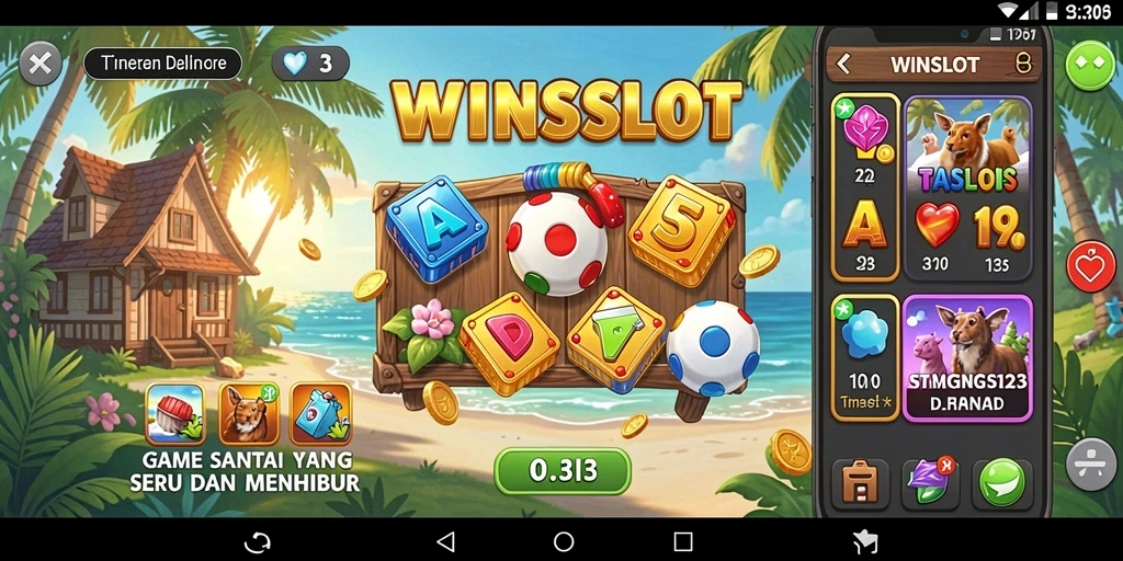 Screenshot utama WINSLOT menunjukkan gameplay slot yang mengasyikkan dan penuh warna.